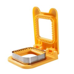 CHICHAUS Sandwich Cutter and Sealer, Square 5.8 x 4.7 x 1.6 inches, Yellow