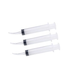 10 pcs Dental Disposable Curved Tip Utility Irrigation Syringes 12ml