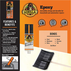 2 Part Epoxy, Clear Epoxy, 0.85 Ounce Syringe (Pack of 1) – 5 Minute Set, Incred