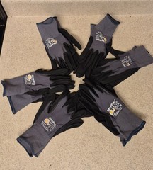Lot of 6 MaxiFlex Nitrile Coated Grey Black Work Gloves XXL (11) extra dexterity