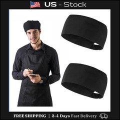 2Pcs Unisex Chef Hats Kitchen Cooking Food Service Caps Chef Hats Adjustable