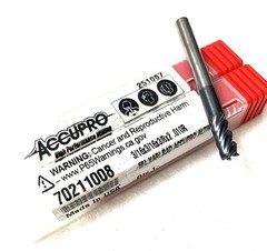 Accupro 70211008 3/16″ 5FL Corner Radius End Mill .010R Carbide AlTiN New